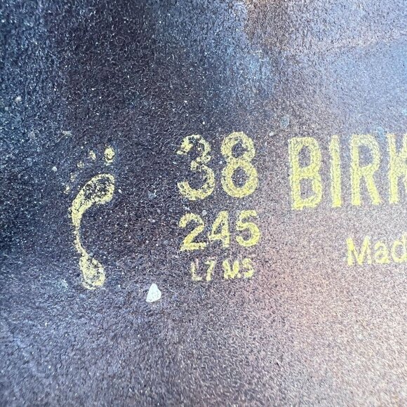 Birkenstock Gizeh Women Size 7 White Birko Flor Leather Thong T Strap Sandal - Picture 12 of 12